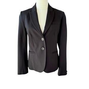 Boden Blazer Tailored Stretch Two Button Single Breasted 4R Black Corporate